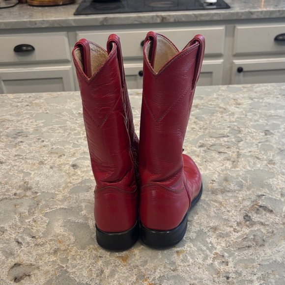 Justin Boots Red Heeled Women's Boots 4A - Picture 8 of 8